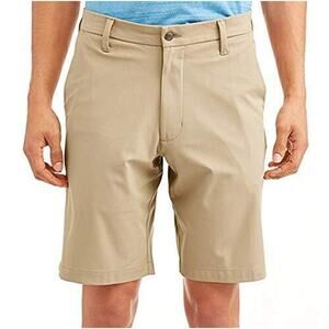 Swiss+Tech Men's Flat Front Performance Shorts, Stone Wash 44 NEW